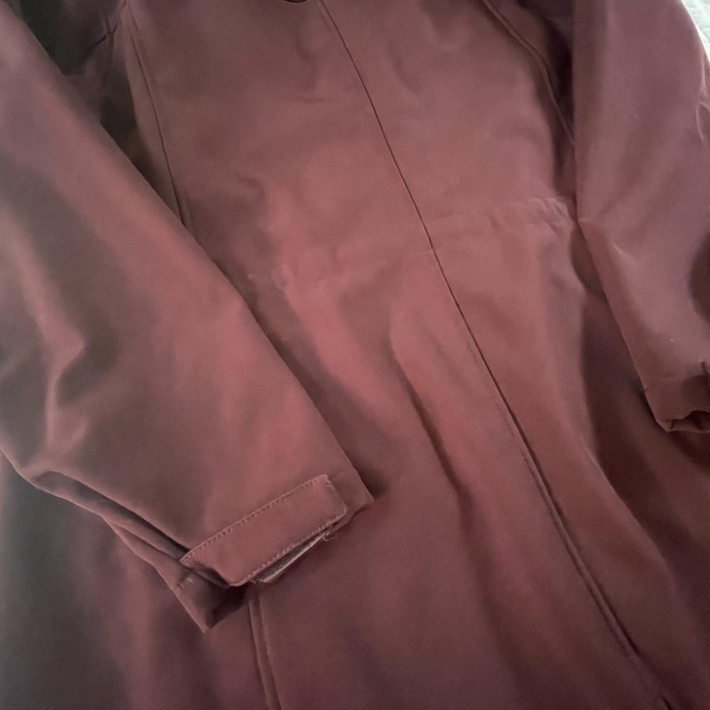 Outdoor Ventures Fleece Lined Women's Burgundy Hooded Coat XXL - Picture 8 of 11